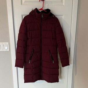 Maroon Puffer Coat